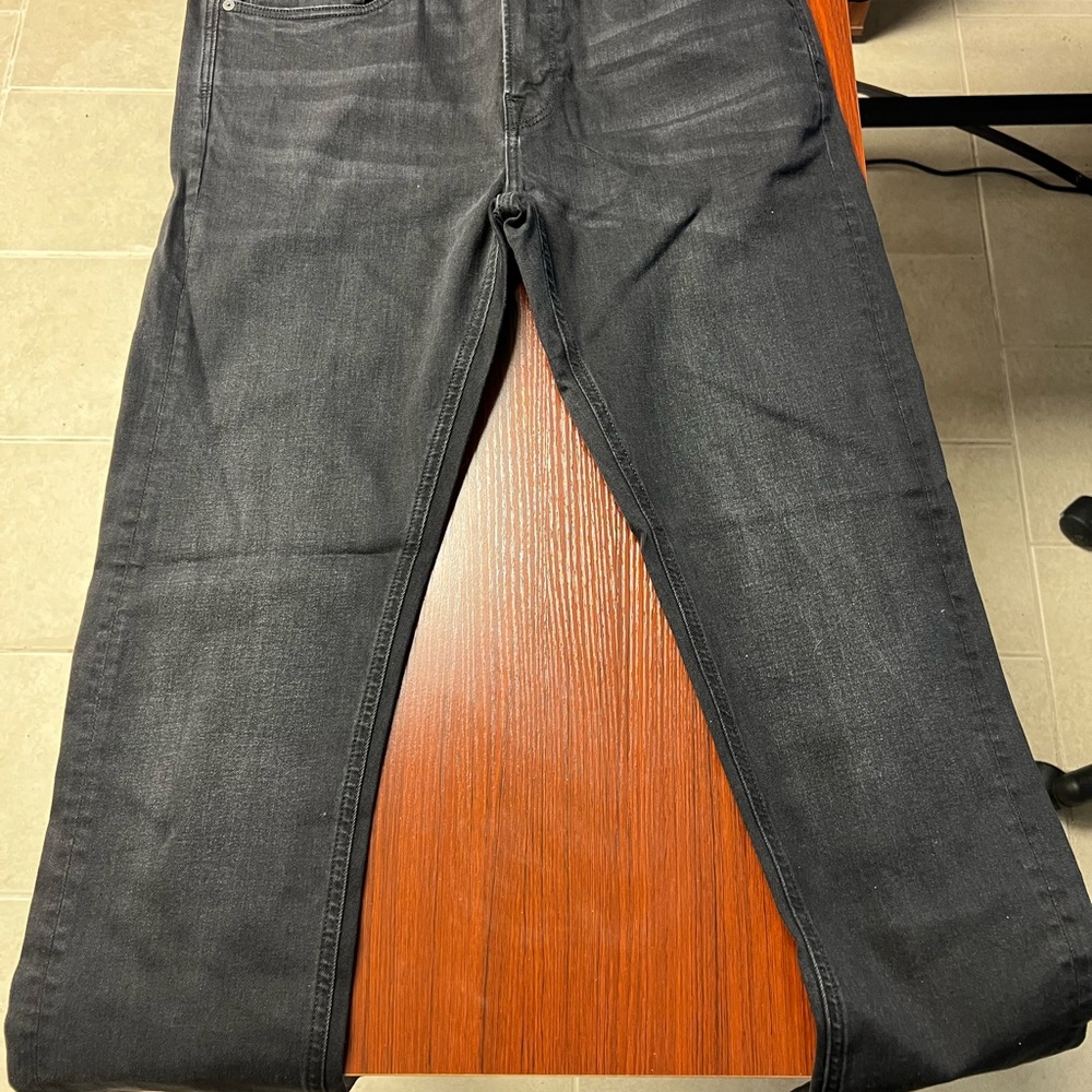 Rising Sun & Co Classic Black Straight-Leg Jeans for Men 36/32